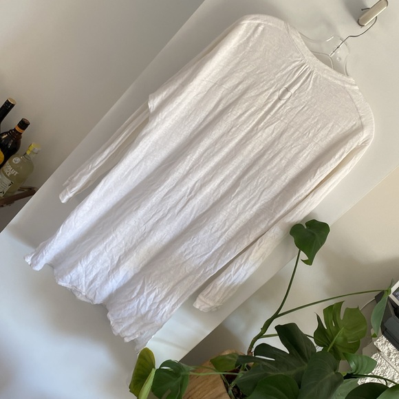 LOUNGE LOVER linen tunic sleep shirt nightdress pajamas S - Picture 4 of 5